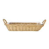 Bloomingville Mariam Serviertablett mit Ofenform aus Glas, 46x11x26 cm