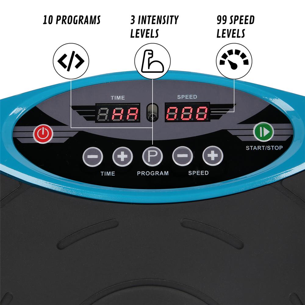 Vibrationsplatte mit Trainingsbändern 150 kg Blau/Schwarz | HMS SVP01