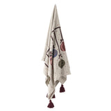 Bloomingville Ornamentia Decke Bunt 160x130 cm Weihnachtsdecke Baumwolle