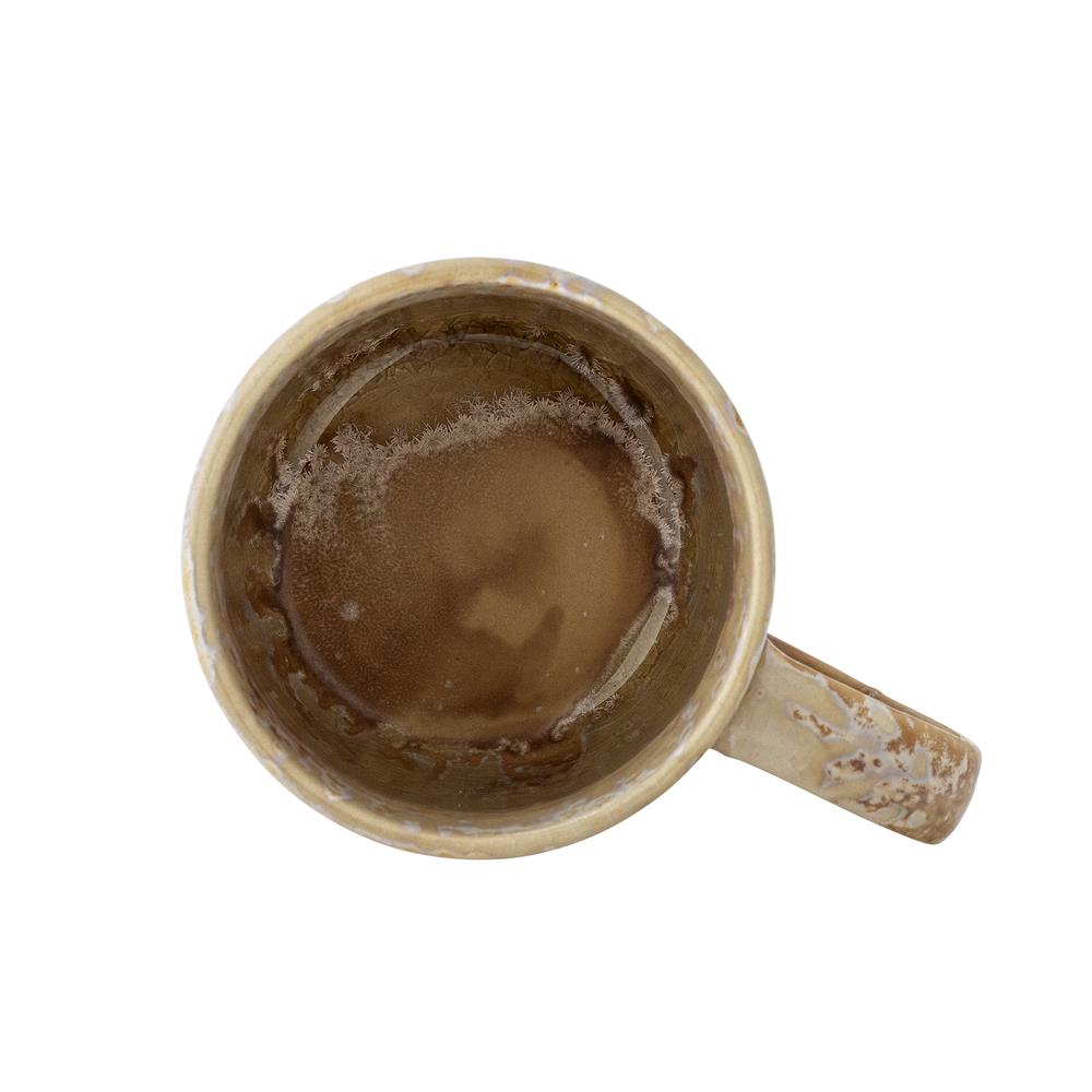 Bloomingville Milani Becher, 400 ml – Brauner Steingutbecher mit reaktiver Glasur und natürlichem Farbspiel