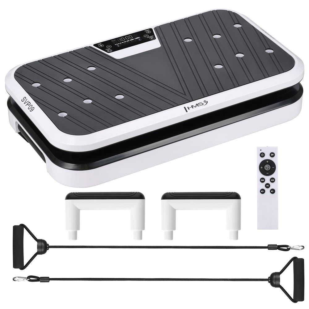 Vibrationsplatte mit Liegestützgriffen Bluetooth 150 kg | HMS SVP09