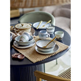 Bloomingville Paula Becher, Weiß/Grün, 195ml, Steingut, dänisches Design