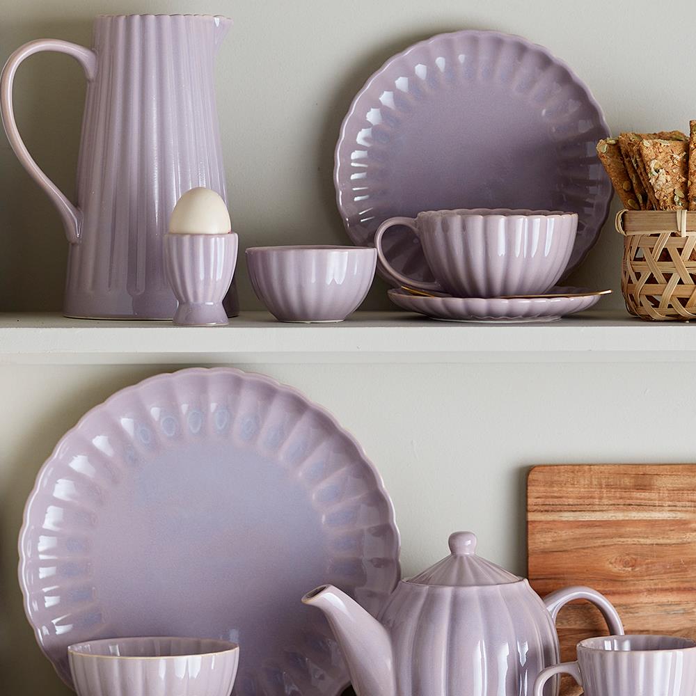 Bloomingville Latina Eierbecher, Rose, Steingut, dänisches Design