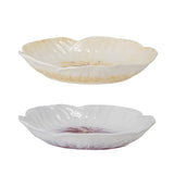Bloomingville Mimosa Blume Teller 2er Set Violett/Gelb Steingut Dekoschüssel dänisches Design