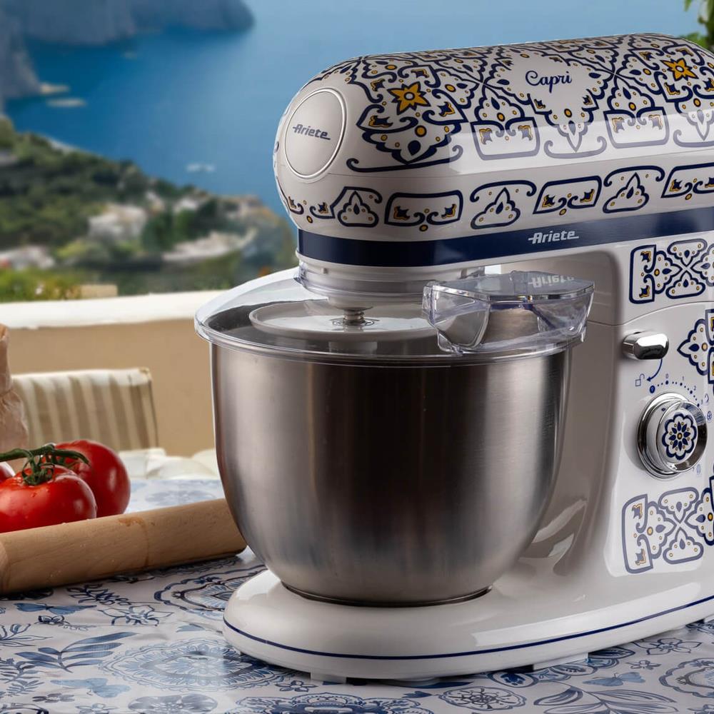 Ariete Capri Küchenmaschine, Mediterranes Design, 5,5-L-Schüssel, Knet- und Rührmaschine, Groß