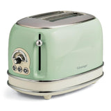 Ariete Vintage Toaster, Grün, 2-Scheiben-Toaster mit 6 Bräunungsstufen, 810W