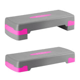 Aerobic Stepper 2-fach höhenverstellbar Grau/Pink für Cardio und Workout | HMS AS003