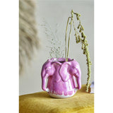 Bloomingville Pontus Vase Pink Steingut D15,5xH15,5 cm – verspielte Elefanten-Vase