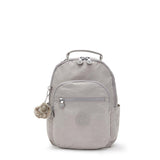 Kipling SEOUL S, Kleiner Rucksack, Grey Gris (grau), 14L, mit 11-Zoll-Tabletfach