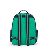 Kipling SEOUL L, Großer Schulrucksack mit 15-Zoll-Laptopfach, 27L, Blue Green Block (blau)