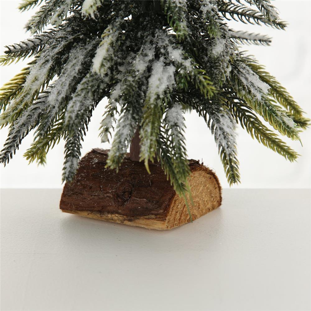 BOLTZE Weihnachtsbaum Tanni – Dekobaum aus Spießtanne & Kunststoff, beschneit, 33 cm hoch
