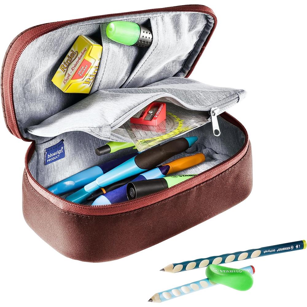 deuter Pencil Case, Federmäppchen, raisin-caspia (braun), Federmappe, Federtasche