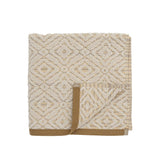 Bloomingville Malou Handtuch – Naturfarbenes Baumwollhandtuch mit Kontrastkante, 100x50 cm