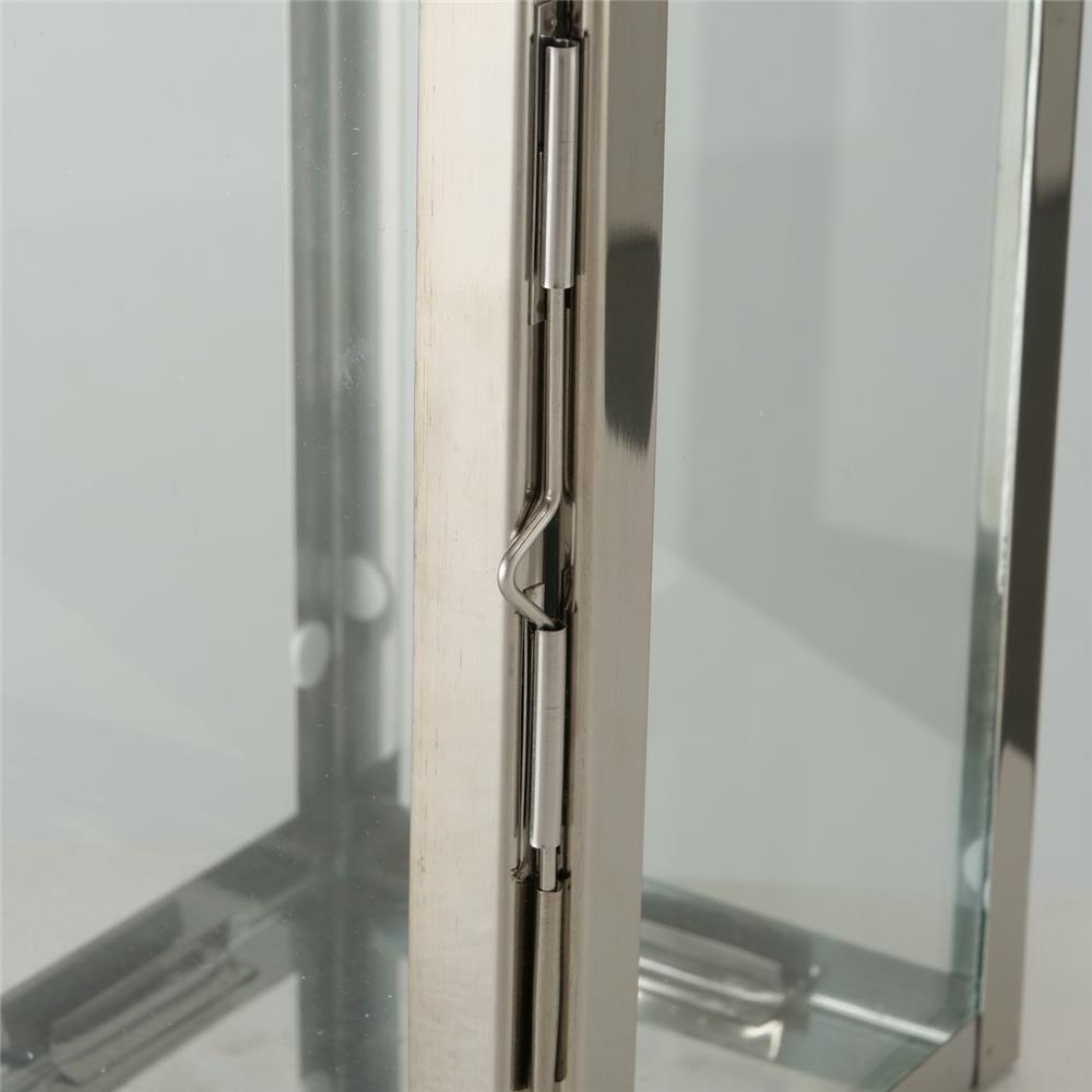 BOLTZE Laterne Caruso 2er Set Silber Windlicht Kerzenhalter Skandinavisches Design