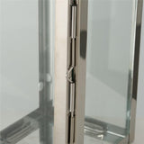 BOLTZE Laterne Caruso 2er Set Silber Windlicht Kerzenhalter Skandinavisches Design