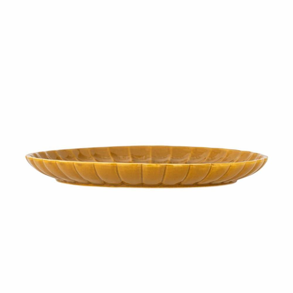 Bloomingville Latina Teller, Gelb, 27 cm, Steingut, Speiseteller, dänisches Design