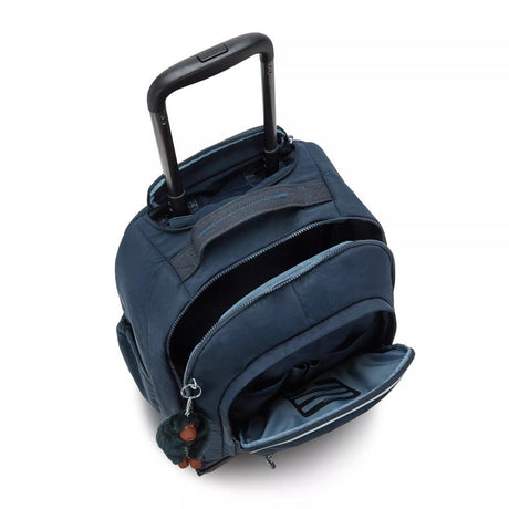 Kipling NEW ZEA, Großer Schulrucksack mit Rollen und Laptopfach, 26L, True Blue Tonal (blau)
