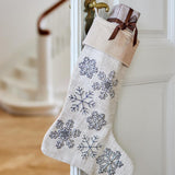 Bloomingville Ahsan Deko Weiß Baumwolle Weihnachtsstiefel zum Aufhängen