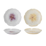 Bloomingville Mimosa Blume Teller 2er Set Violett/Gelb Steingut Dekoschüssel dänisches Design
