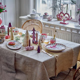 Bloomingville Maiano Kerzenhalter 3er Set rosa Keramik Bonbon Design Weihnachtsdeko Stabkerzen
