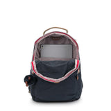 Kipling SEOUL L, Großer Schulrucksack mit 15-Zoll-Laptopfach, 27L, True Navy Combo (blau)