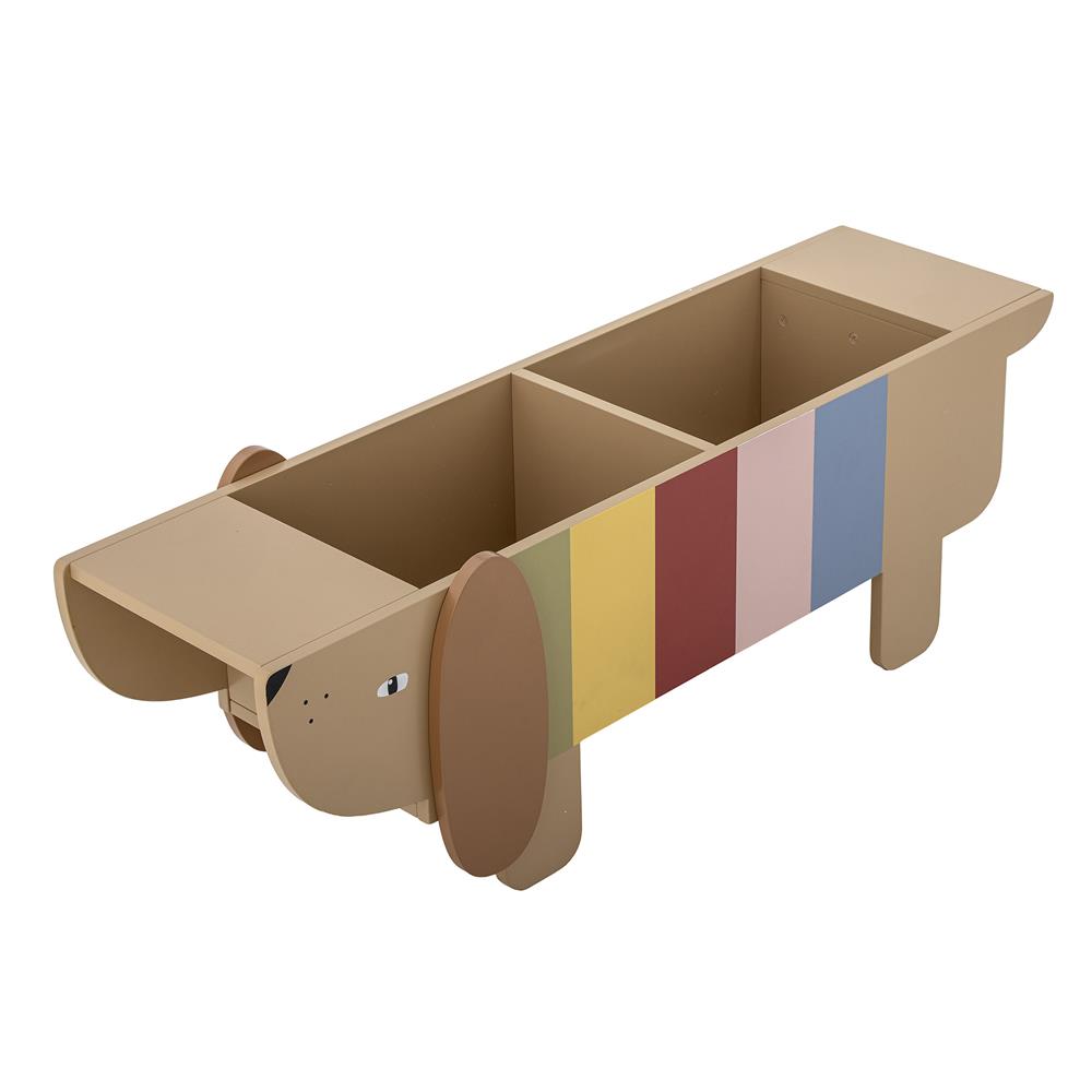 Bloomingville MINI Charlie Bücherständer, Braun, Bücherregal, Hund, Kinderzimmer, dänisches Design