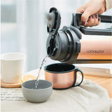 LocknLock Isolierkanne 1,5 L aus Edelstahl mit Becher & Tragegurt