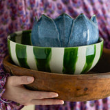 Bloomingville Shakti Schale grün Steingut D26xH12 cm 3250 ml