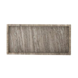 Bloomingville Majsa Tablett – braunes Marmor-Tablett, 38x18 cm, vielseitig & lebensmittelgeeignet