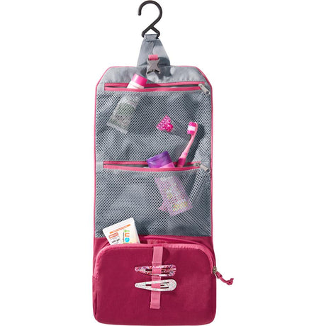 deuter Wash Bag Kids ruby Kulturbeutel Rosa mit Aufhängehaken 15 x 20 x 3 cm