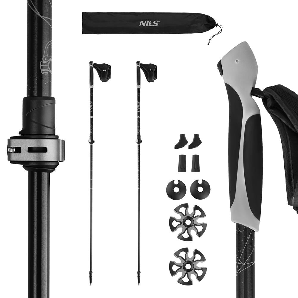 NILS Nordic Walking Stöcke NW8612 Aluminium 7075 verstellbar