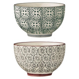 Bloomingville Karine Schüssel, 2er Set, Bunt, 250ml, Steingut, dänisches Design