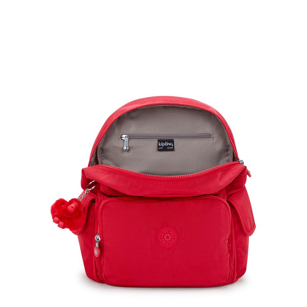 Kipling CITY PACK M, Mittelgroßer Rucksack, Red Rouge (rot), 16L, Stylisch & Kompakt