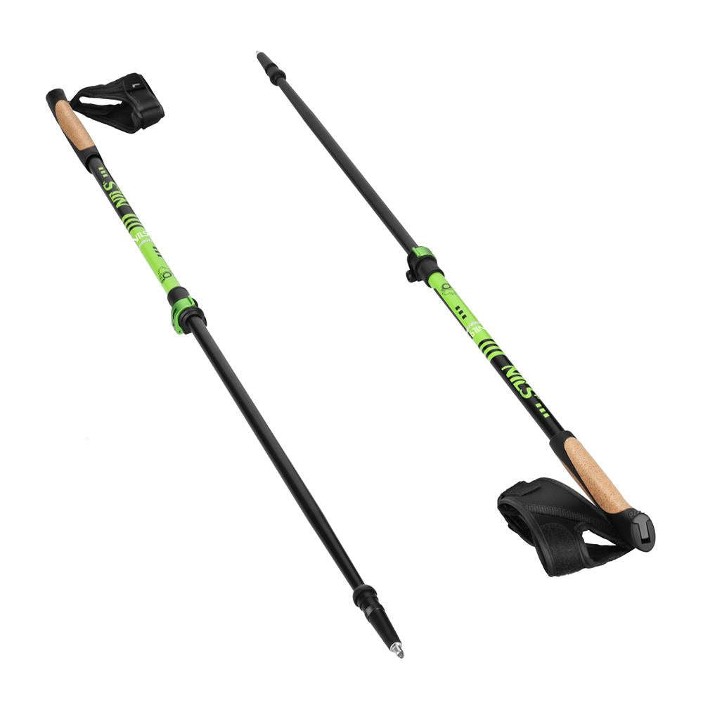 NILS Nordic Walking Stöcke NW8611 Aluminium 6061 Korkgriff Grün