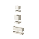 Umbra Cubiko Wandpflanzkasten mit 4 Pflanztöpfen, vertikale/horizontale Ausrichtung, in Weiß