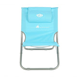 NILS CAMP Strandstuhl mit Kissen Blau - klappbarer Outdoorstuhl für Strand & Camping