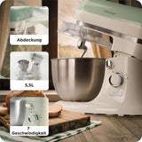 Ariete Vintage Küchenmaschine, Grün, 5,5-L-Schüssel, Knet- und Rührmaschine, Groß