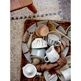 Bloomingville Bea Schüssel, Natur, 300ml, Steingut, mit Blumenmotiv, dänisches Design
