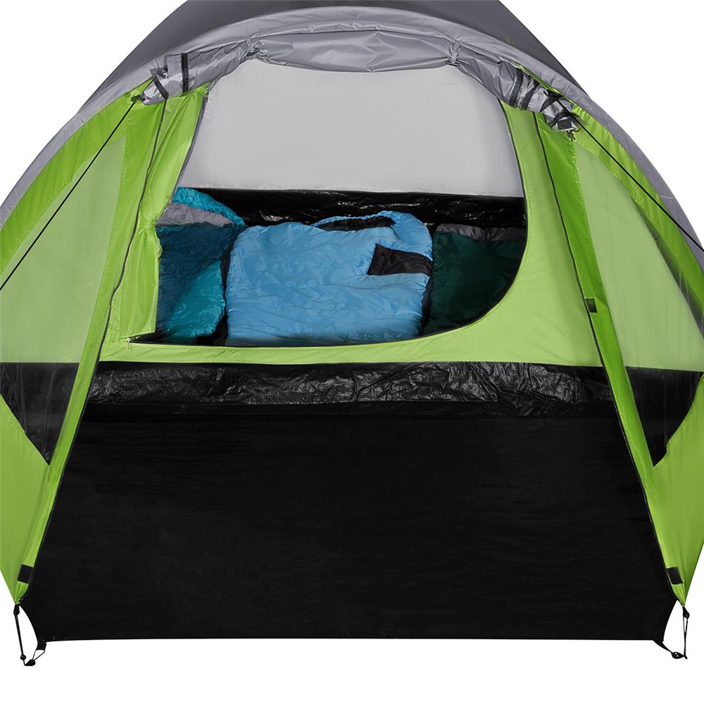 NILS CAMP Discovery Zelt für 4 Personen in Grün-Grau - Campingzelt mit Vorraum für Outdoor & Familie