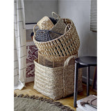Bloomingville Joane Korb 2er Set Ratten Schwarz 32 x 14 cm