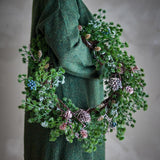 Bloomingville Cedar Kranz Grün Kunstkranz 50 cm Weihnachtsdeko mit Zapfen