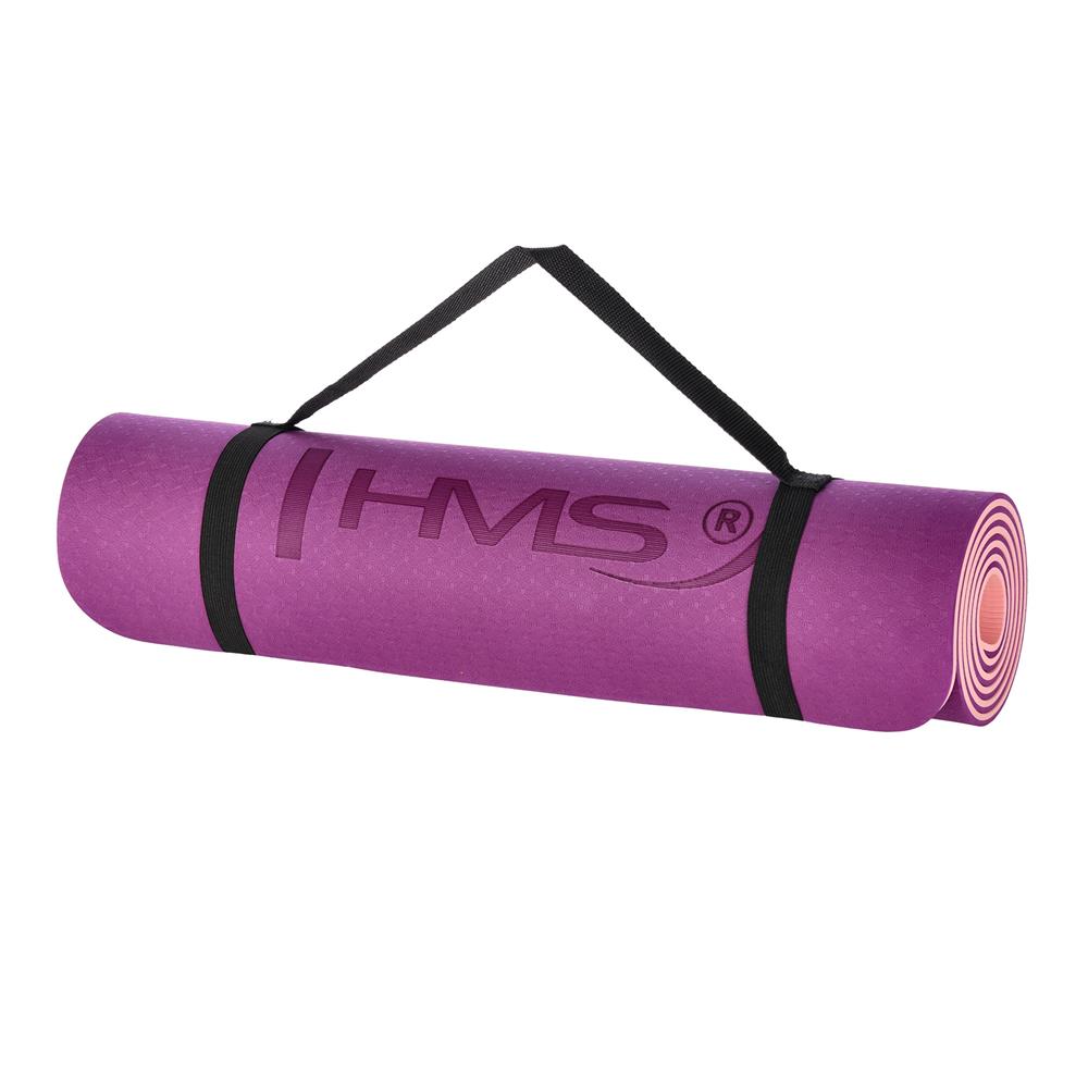 Yogamatte 183 x 61 x 0,8 cm Fitnessmatte Violett Gymnastikmatte rutschfest | HMS YM10