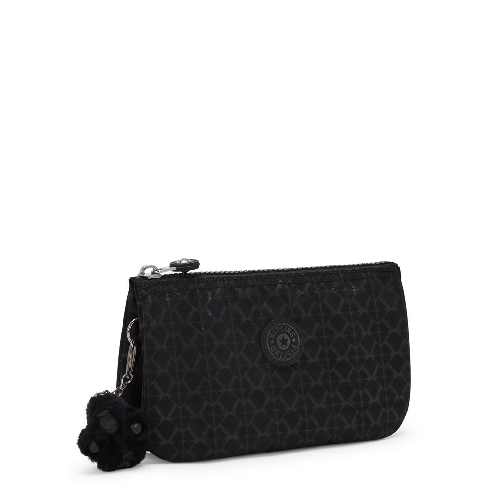 Kipling CREATIVITY L, Clutch, Signature Emb (schwarz), großer Organizer