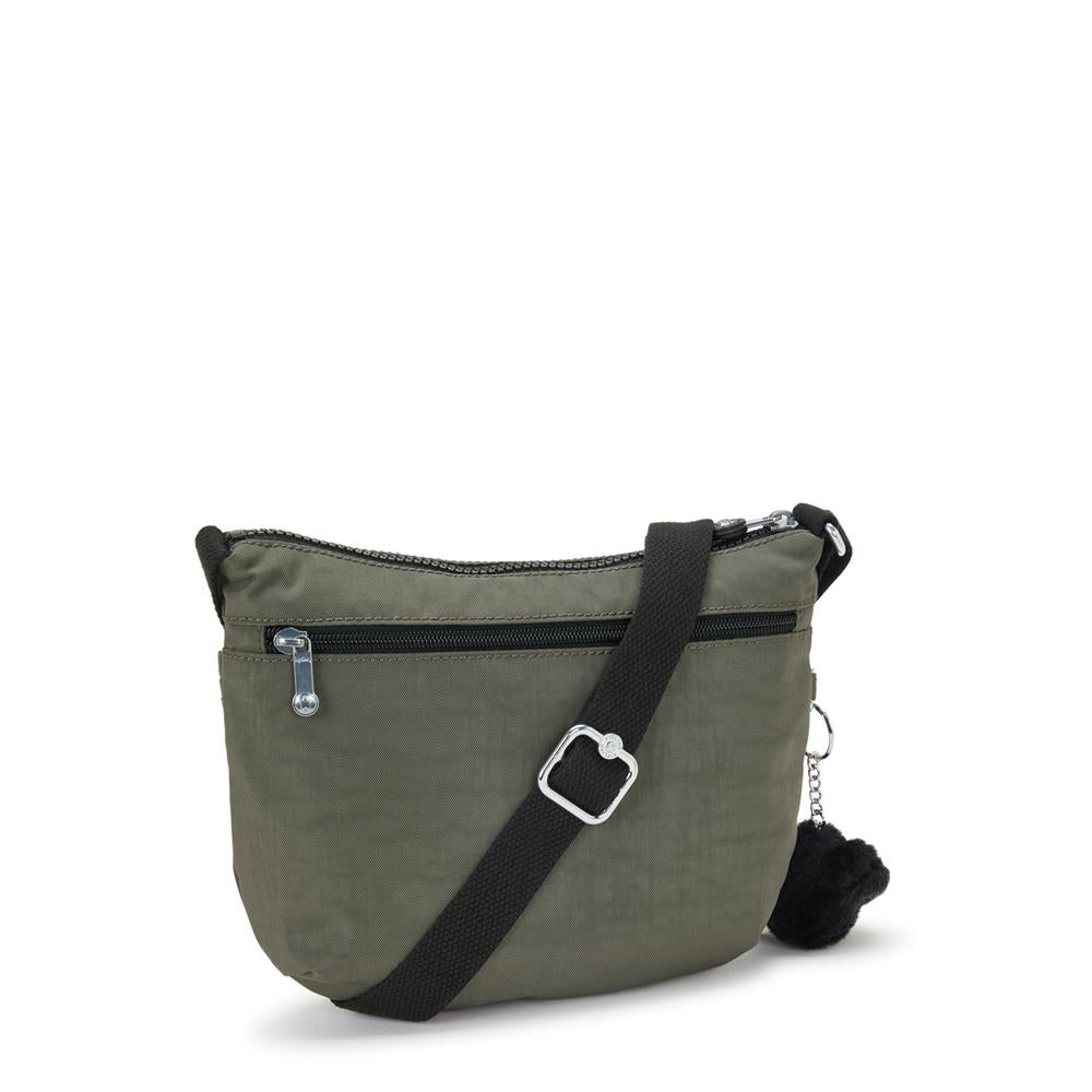 Kipling ARTO S, Kleine Umhängetasche, Green Moss (grün), Schultertasche mit Reißverschluss