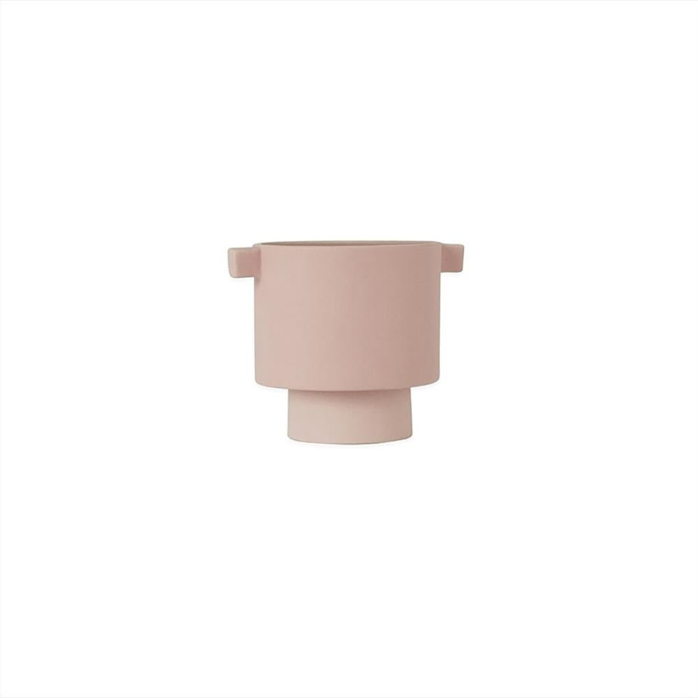 OYOY Inka Kana Blumentopf Small 10,5 x 10.5 cm Rosa Keramik Übertopf Pflanztopf Dekotopf