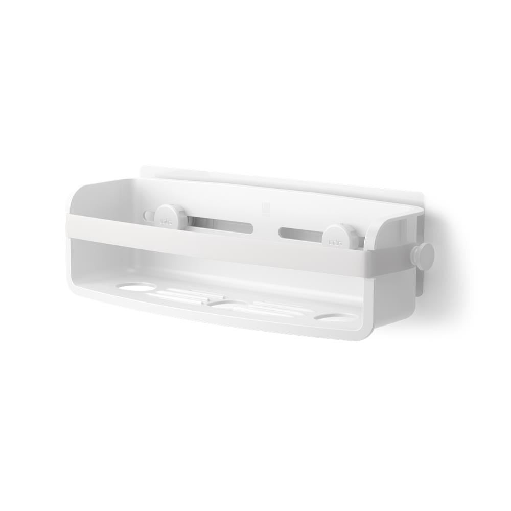 Umbra Flex Duschablage zum Kleben, in Weiß, Rostfreies Duschregal, ohne Bohren
