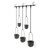 Umbra Triflora Vase in Schwarz, 5er-Hängeblumentopf für Wand- und Deckenmontage