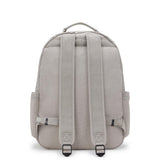 Kipling SEOUL L, Großer Schulrucksack mit 15-Zoll-Laptopfach, 27L, Grey Gris (grau)