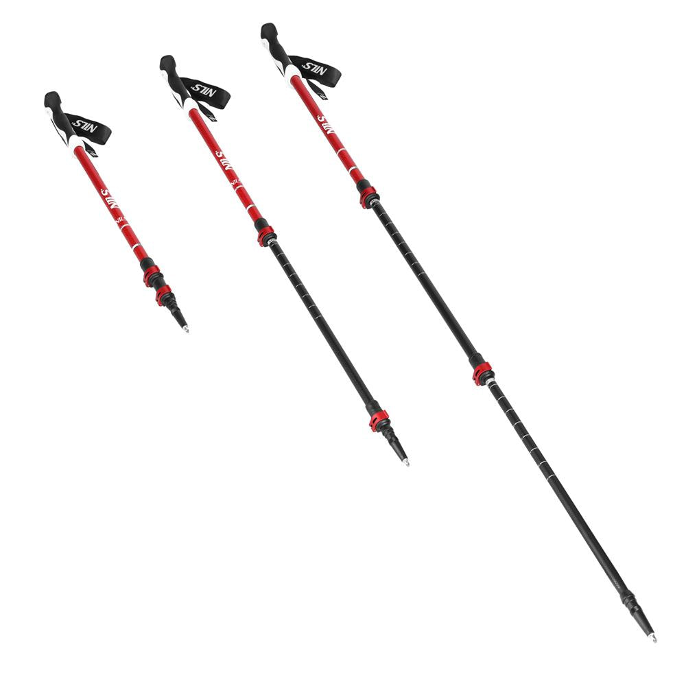 NILS Trekkingstöcke TK8601 Aluminium Wanderstöcke Rot