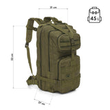 NILS CAMP Militärrucksack Ranger 45L Grün - Outdoor Trekking Rucksack Camping Survival